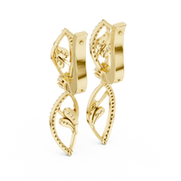 Elara Marquise-Inspired Diamond Double Drop Earrings