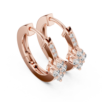 Celestia Pave Cluster Diamond Drop Earrings