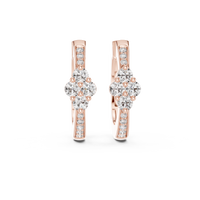 Celestia Pave Cluster Diamond Drop Earrings