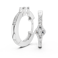 Celestia Pave Cluster Diamond Drop Earrings