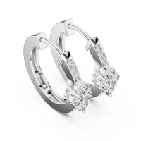 Celestia Pave Cluster Diamond Drop Earrings