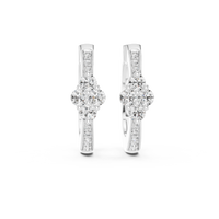 Celestia Pave Cluster Diamond Drop Earrings