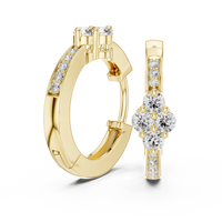 Celestia Pave Cluster Diamond Drop Earrings