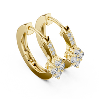Celestia Pave Cluster Diamond Drop Earrings