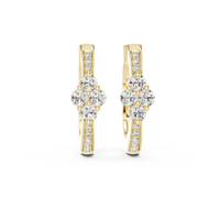 Celestia Pave Cluster Diamond Drop Earrings