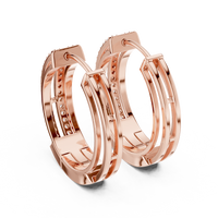 Elara Pavé Diamond Double-Band Hoop Earrings
