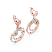 Aurelia Diamond Double Circle Drop Earrings