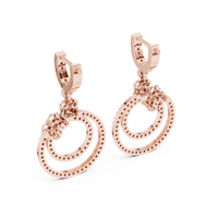 Aurelia Diamond Double Circle Drop Earrings
