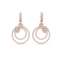 Aurelia Diamond Double Circle Drop Earrings