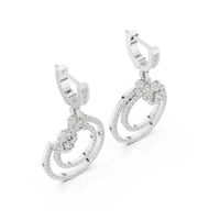 Aurelia Diamond Double Circle Drop Earrings
