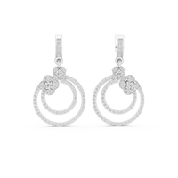 Aurelia Diamond Double Circle Drop Earrings