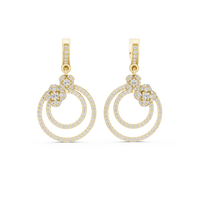 Aurelia Diamond Double Circle Drop Earrings
