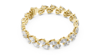 Pear-Shaped Diamond Tennis Bracelet
