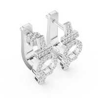 Elara Radiant Circle Diamond Drop Geometric Earrings