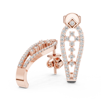 Elowen Elongated Teardrop Diamond Fan Earrings