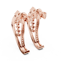 Elowen Elongated Teardrop Diamond Fan Earrings