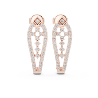 Elowen Elongated Teardrop Diamond Fan Earrings