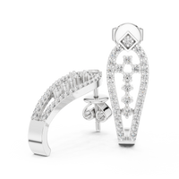 Elowen Elongated Teardrop Diamond Fan Earrings