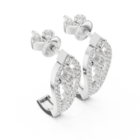 Elowen Elongated Teardrop Diamond Fan Earrings