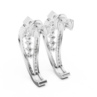 Elowen Elongated Teardrop Diamond Fan Earrings