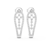 Elowen Elongated Teardrop Diamond Fan Earrings