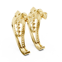Elowen Elongated Teardrop Diamond Fan Earrings