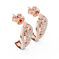 Aurelia Tapered Teardrop Diamond Drop Earrings