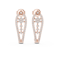 Aurelia Tapered Teardrop Diamond Drop Earrings