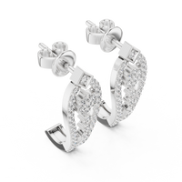 Aurelia Tapered Teardrop Diamond Drop Earrings