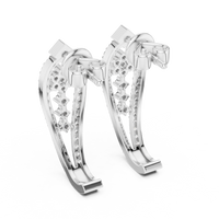 Aurelia Tapered Teardrop Diamond Drop Earrings