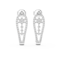 Aurelia Tapered Teardrop Diamond Drop Earrings