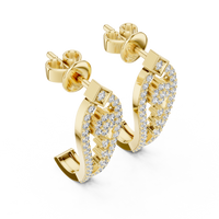 Aurelia Tapered Teardrop Diamond Drop Earrings
