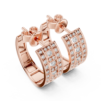 Celestia Luxe Multi-Row Diamond Hoop Earrings