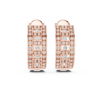 Celestia Luxe Multi-Row Diamond Hoop Earrings