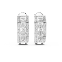 Celestia Luxe Multi-Row Diamond Hoop Earrings