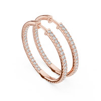 Serena  Classic Pavé Diamond Hoop Earrings