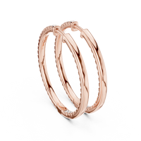 Serena  Classic Pavé Diamond Hoop Earrings