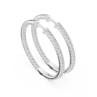 Serena  Classic Pavé Diamond Hoop Earrings
