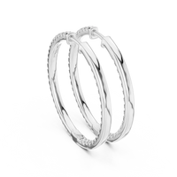 Serena  Classic Pavé Diamond Hoop Earrings