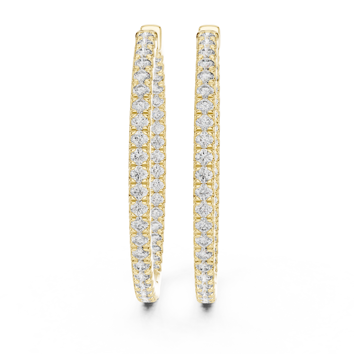 Serena  Classic Pavé Diamond Hoop Earrings