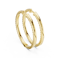 Serena  Classic Pavé Diamond Hoop Earrings