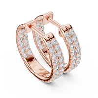 Aurora Pavé Diamond C-Hoop Earrings