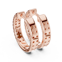 Aurora Pavé Diamond C-Hoop Earrings