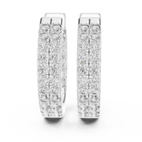 Aurora Pavé Diamond C-Hoop Earrings