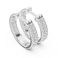 Aurora Pavé Diamond C-Hoop Earrings