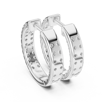 Aurora Pavé Diamond C-Hoop Earrings