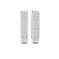 Aurora Pavé Diamond C-Hoop Earrings