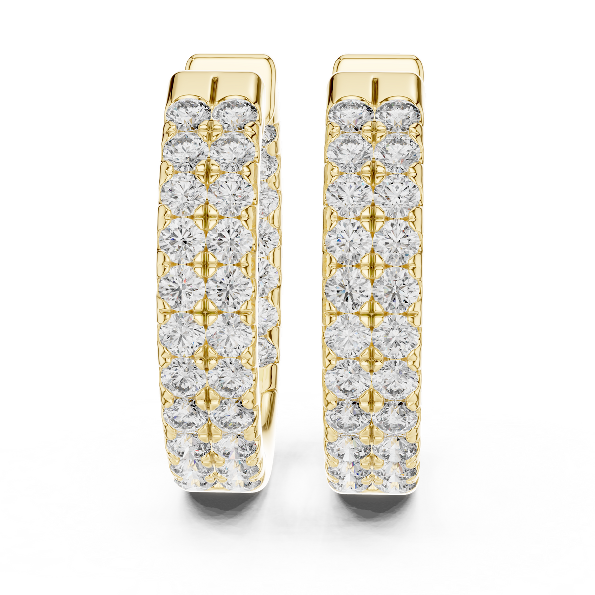 Aurora Pavé Diamond C-Hoop Earrings
