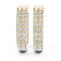 Aurora Pavé Diamond C-Hoop Earrings