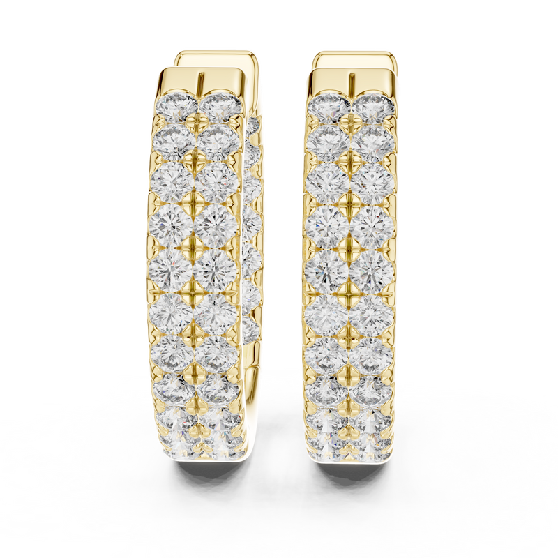 Aurora Pavé Diamond C-Hoop Earrings